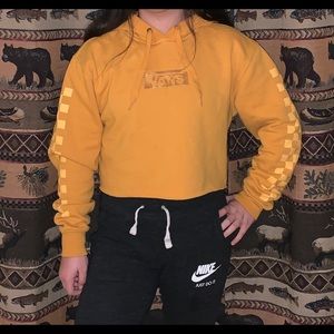 Yellow Vans Cropped Hoodie